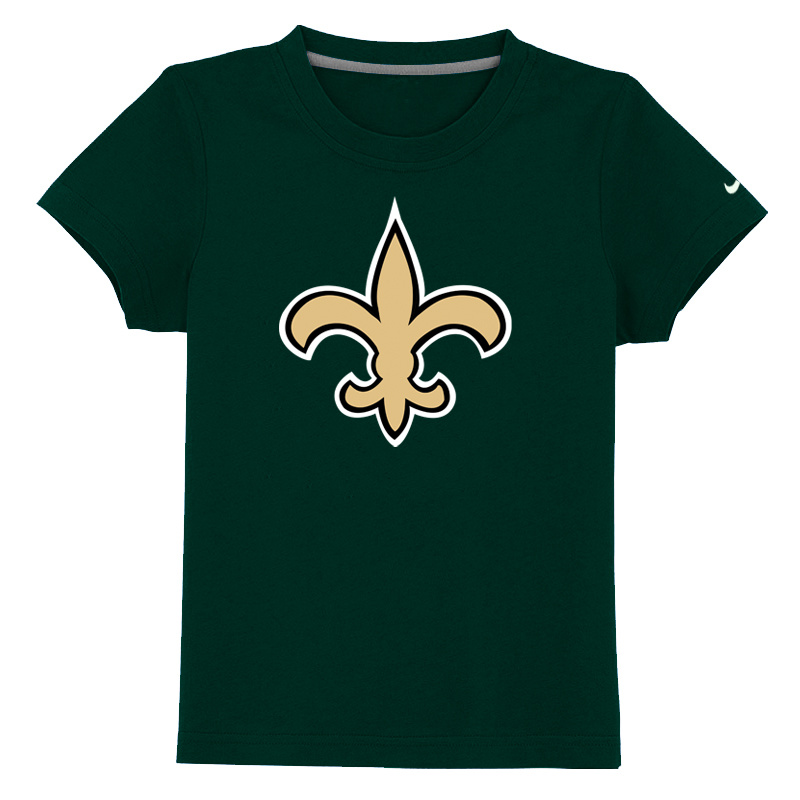 New Orleans Saints Authentic Logo Youth T Shirt D-Green