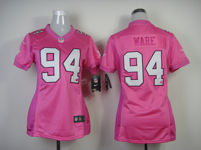 NFL Dallas Cowboys #94 Ware Women Pink Jersey