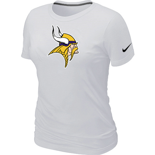  Minnesota Vikings White Womens Logo TShirt 67 