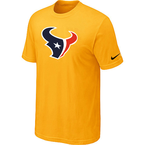  Houston Texans Sideline Legend Authentic Logo TShirt Yellow 92 