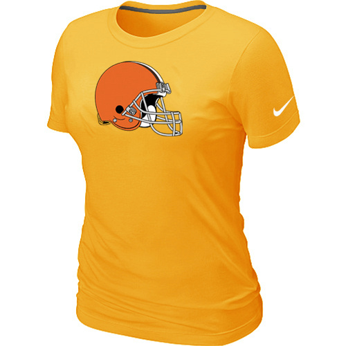  Cleveland Browns Yellow Womens Logo TShirt 60 