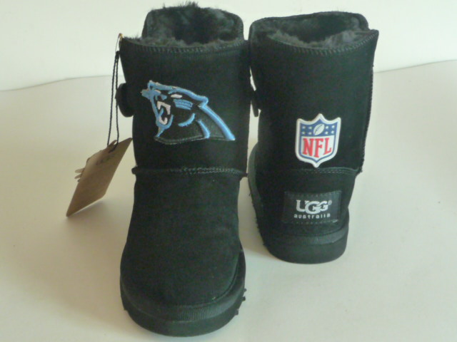 KIds NFL Carolina Panthers Black Boots