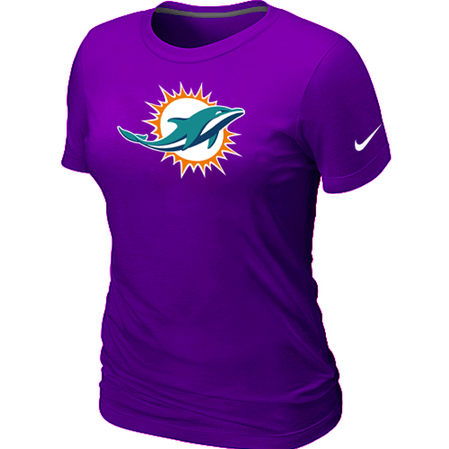 Miami Dolphins Sideline Legend logo womensT-Shirt Purple