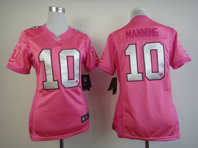 NFL New York Giants #10 Manning Women Pink Jersey