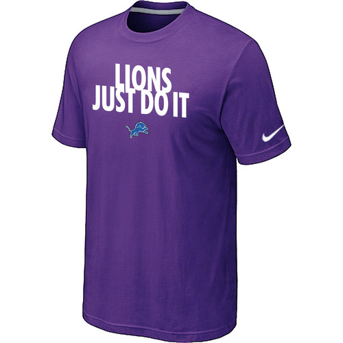 NFL Detroit Lions Just Do It Purple TShirt 11 