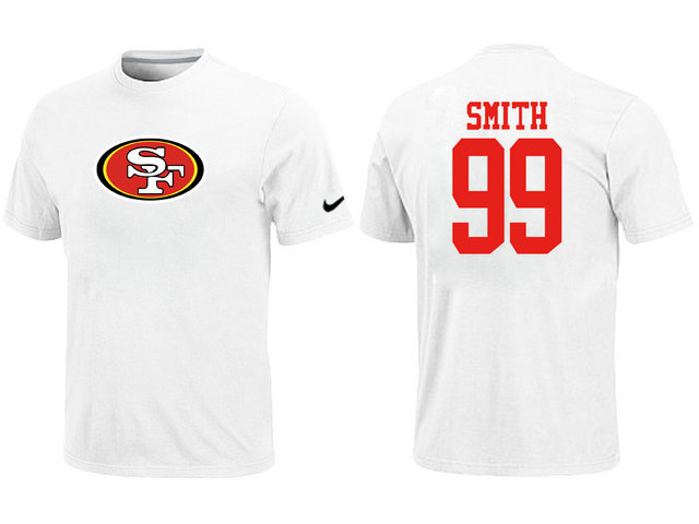  Nike San Francisco 49 ers 99 SMITH Name& Number TShirt White 151 