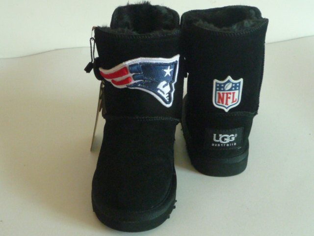 Kids NFL New England  Patriots Black Boots