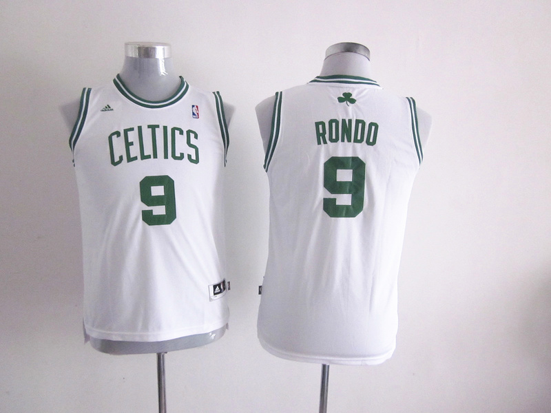 youth nba boston celtics #9 rondo white