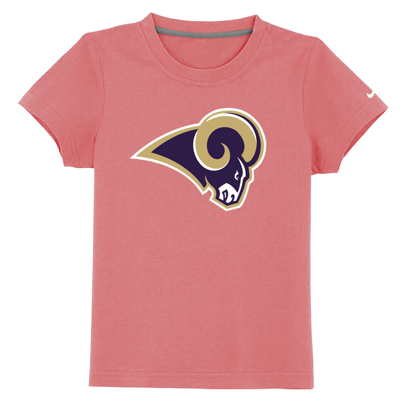 St-Louis Rams Sideline Legend Authentic Logo Youth T Shirt Pink