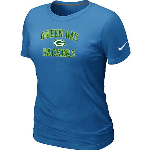  Green Bay Packers Womens Heart& Soul L-blue TShirt 103 