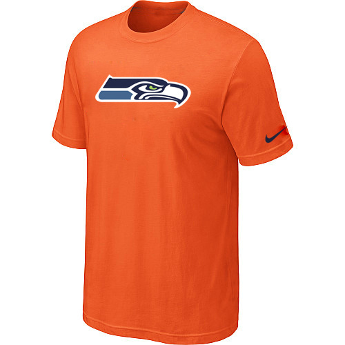  Nike Seattle Seahawks Sideline Legend Authentic Logo TShirt Orange 88 