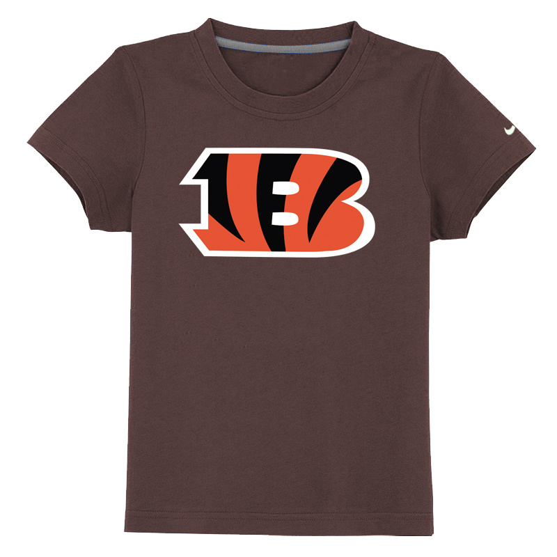 Cincinnati Bengals Sideline Legend Authentic Logo Youth T-Shirt Brown