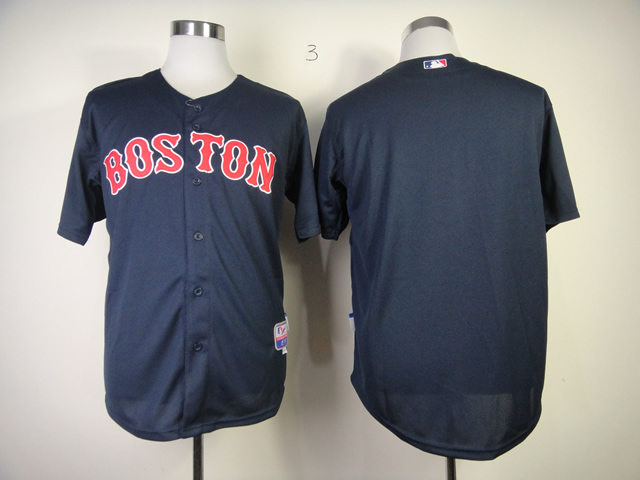 MLB Boston Red Sox Blank Dark blue Jersey