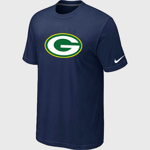  Green Bay Packers Sideline Legend Authentic Logo TShirt D- Blue 168 