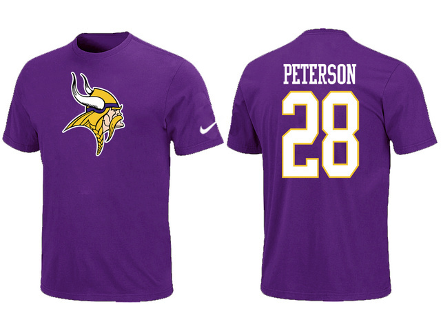  Nike Minnesota Vikings Adrian Peterson Name& Number TShirtpurple 81 