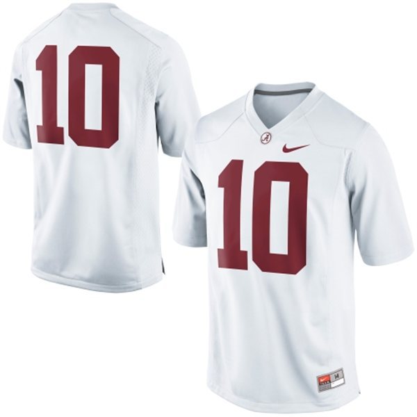 NACC Alabama Crimson Tide #10 White NCAA Jersey