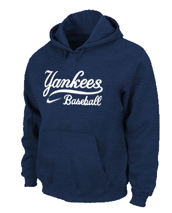 New York Yankees Pullover Hoodie D.Blue