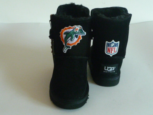 Kids NFL Miami Dolphins Black Boots