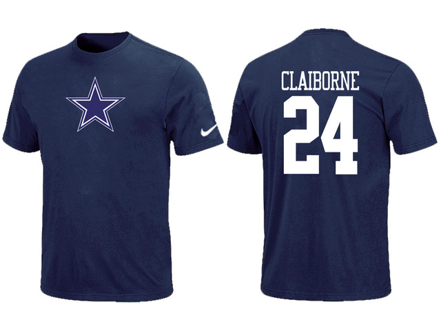  Nike Dallas Cowboys 24 CLAIBORNE Name& Number TShirt Blue 54 