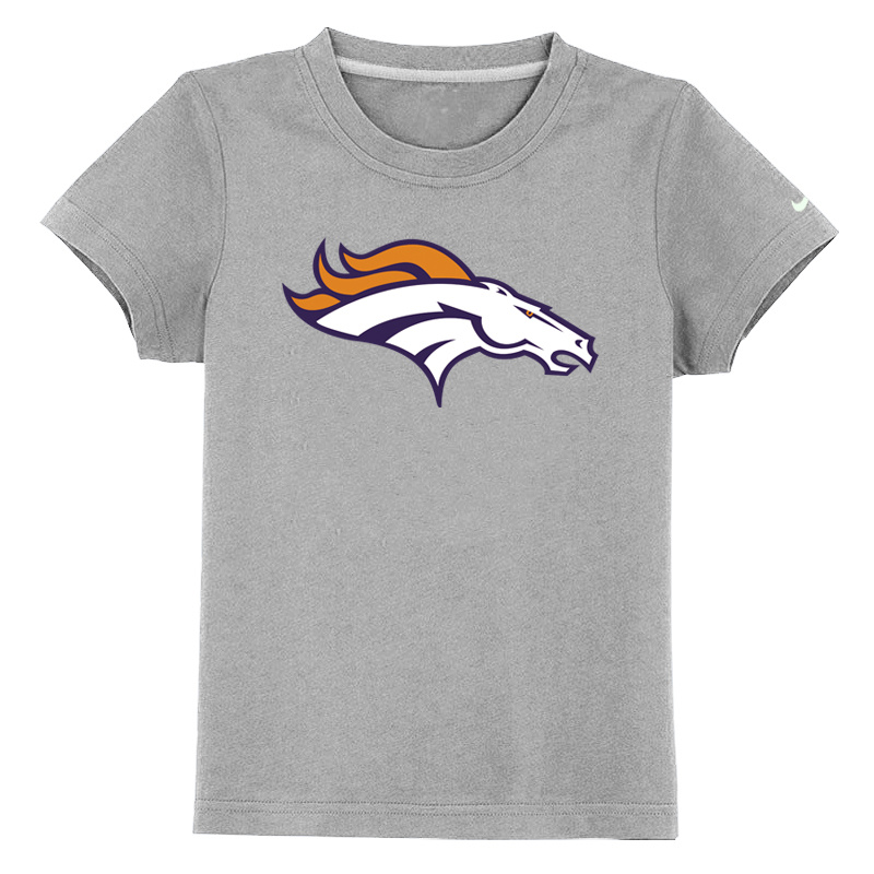 Denver Broncos Sideline Legend Authentic Logo Youth T Shirt Grey