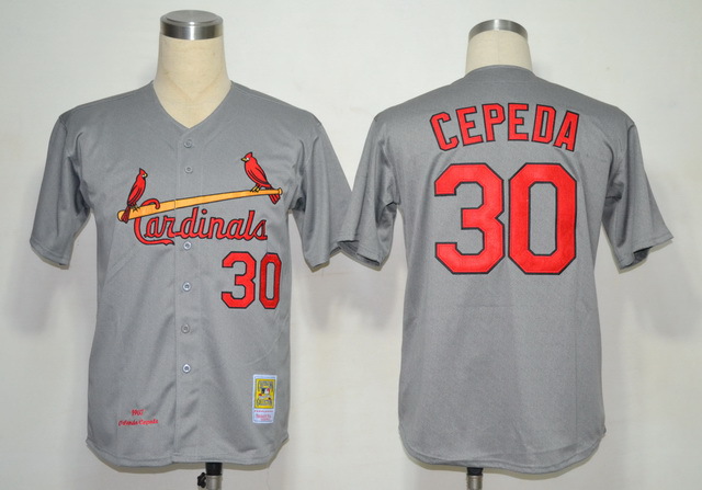 MLB Jerseys St. Louis Cardinals 30 Orlando Cepeda Grey M&N 1967