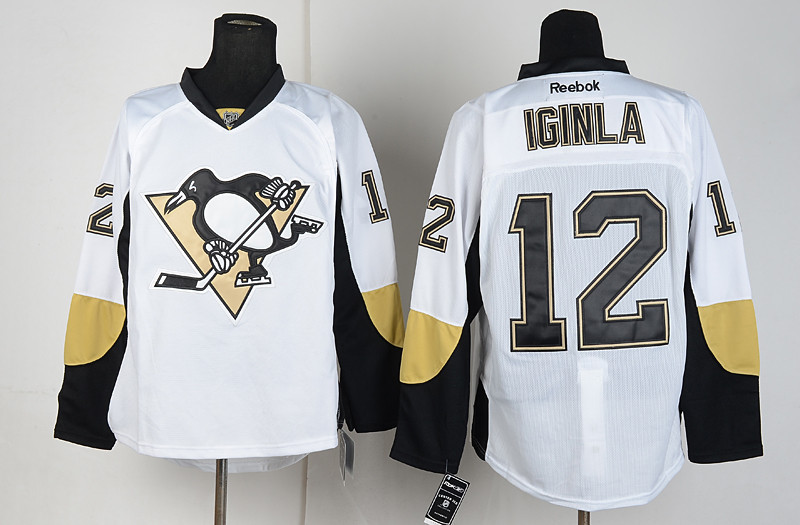 Pittsburgh Penguins #12 Iginla White Jersey