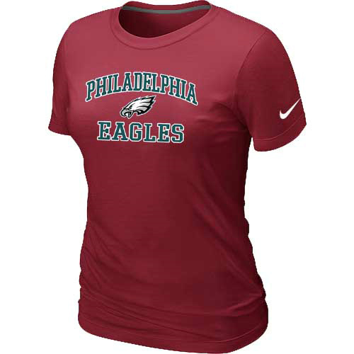  Philadelphia Eagles Womens Heart& Soul Red TShirt 36 