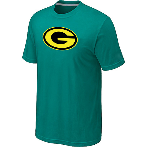  Mens Green Bay Packers Neon Logo Charcoal Green Tshirt 23 
