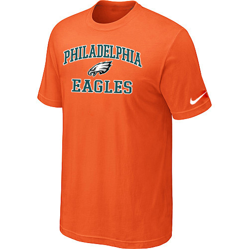  Philadelphia Eagles Heart& Soul Orange TShirt 80 