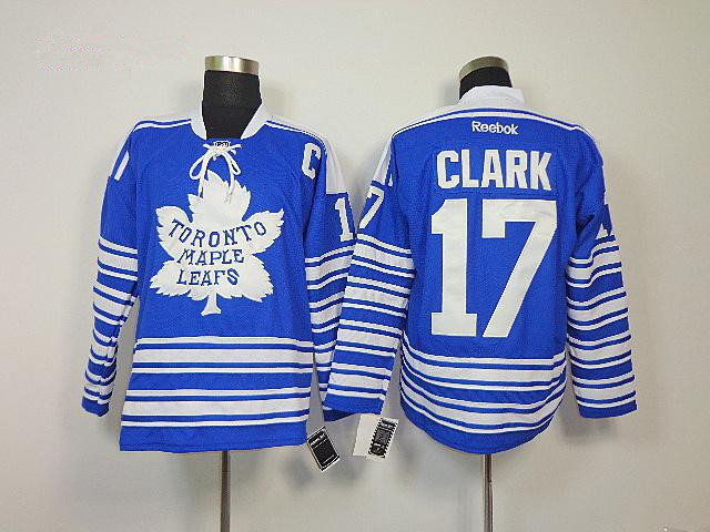 NHL Reebok Toronto Maple Leafs #17 Wendel Clark Blue 2014 Winter Classic Jersey