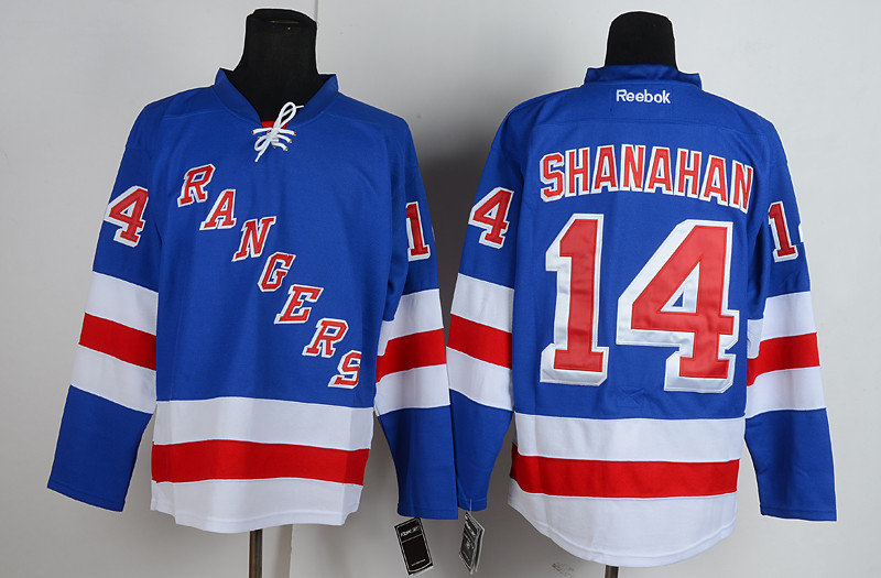 New York Rangers #14 Shanahan Blue Jersey