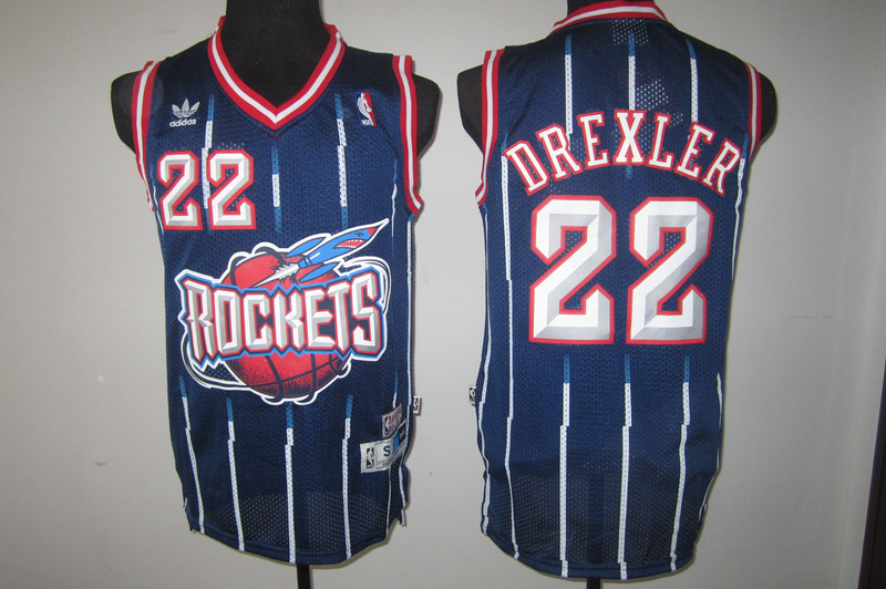 NBA Houston Rockets #22 Drexler Blue Jersey