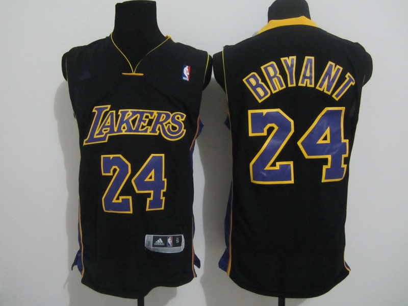 NBA Los Angles Lakers #24 Kobe Bryant Black Jersey