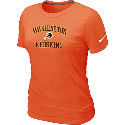  Washington Red Skins Womens Heart& Soul Orange TShirt 42 