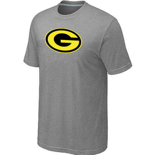  Mens Green Bay Packers Neon Logo Charcoal L- Grey Tshirt 22 