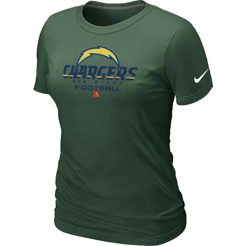  San Diego Charger D- Green Womens Critical Victory TShirt 55 