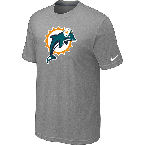  Miami Dolphins Sideline Legend Authentic Logo TShirt Lightgrey 77 