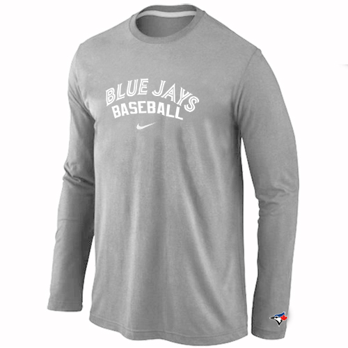 Nike Toronto Blue Jays Long Sleeve T-Shirt Grey