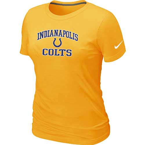  Indianapolis Colts Womens Heart& Soul Yellow TShirt 22 