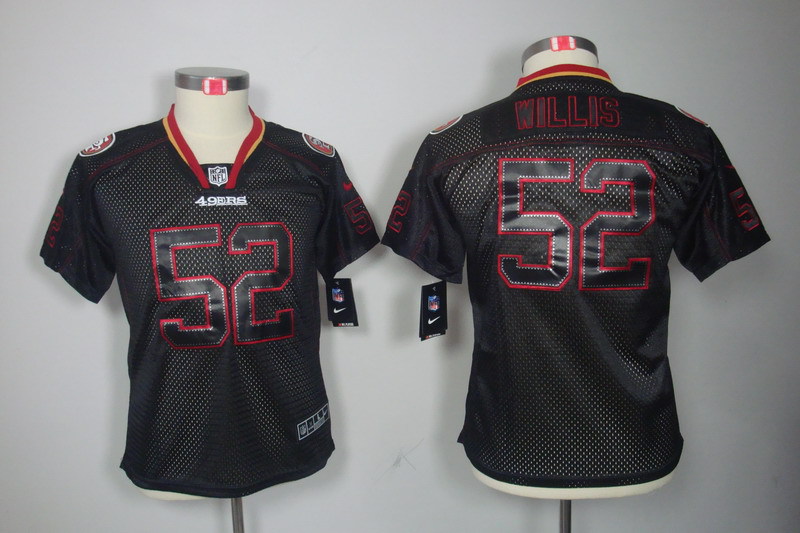 NFL San Francisco 49ers #52 Willis  Youth Lights Out Jersey