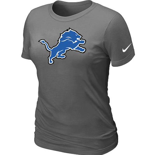  Detroit Lions D- Grey Womens Logo TShirt 72 