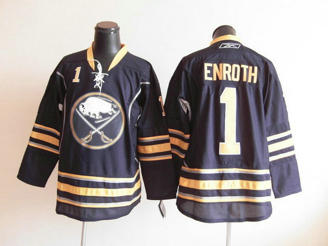 Buffalo Sabres #1 Enroth Black NHL Jersey