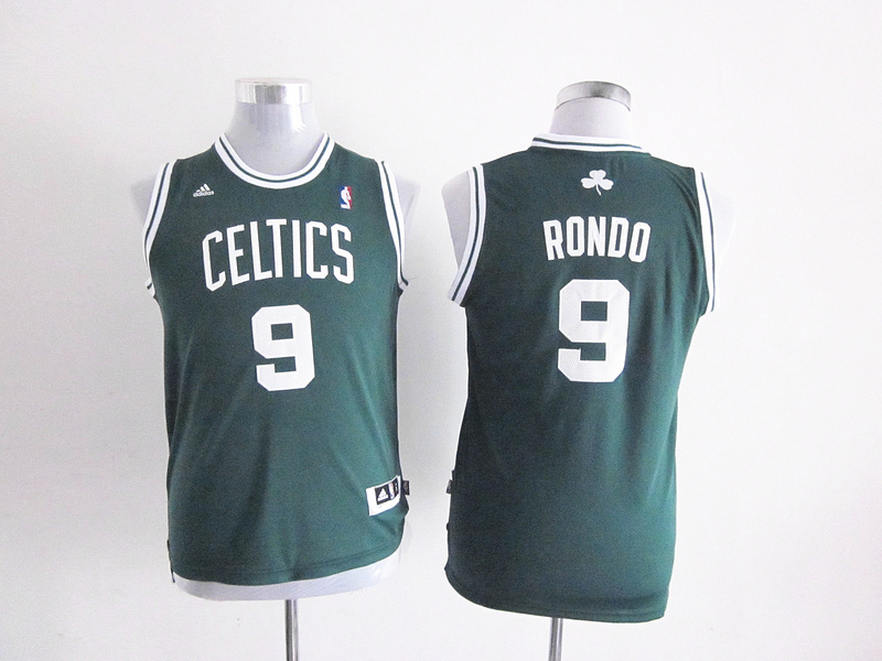 youth nba boston celtics #9 rondo Green