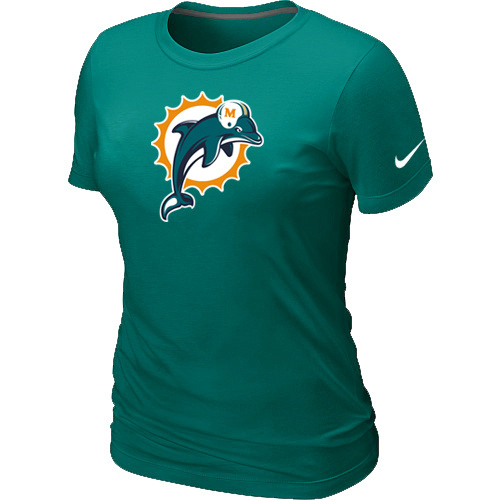  Miami Dolphins L- Green Womens Logo TShirt 52 