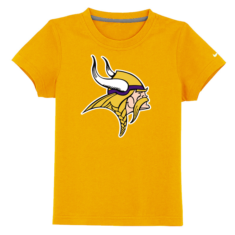 Minnesota Vikings Sideline Legend Authentic Logo Youth T Shirt yellow
