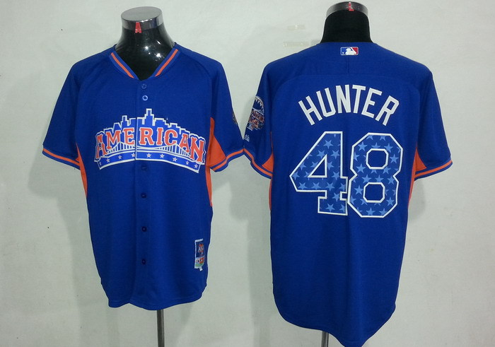 MLB 2013  All Star Detroit Tigers #48 Hunter Blue jersey 