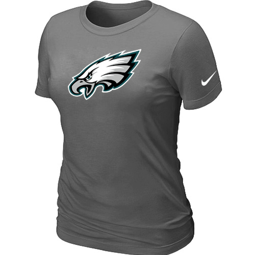  Philadelphia Eagles D- Grey Womens Logo TShirt 70 