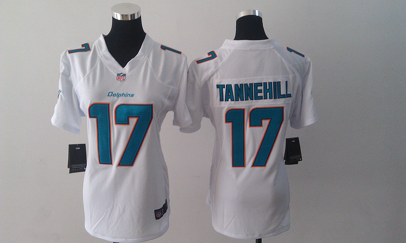 Nike NFL Miami Dolphins #17 Tannehill White Women Jersey