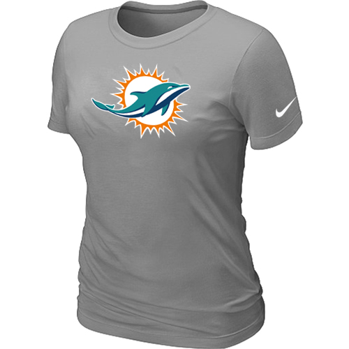 Miami Dolphins Sideline Legend logo womensT-Shirt L.Grey
