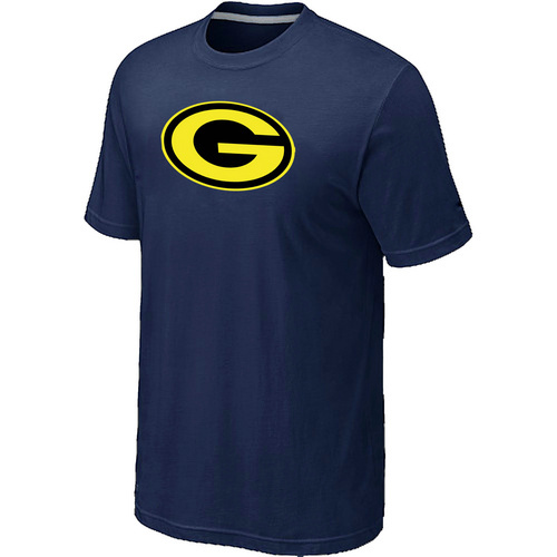  Mens Green Bay Packers Neon Logo Charcoal D- Blue Tshirt 26 